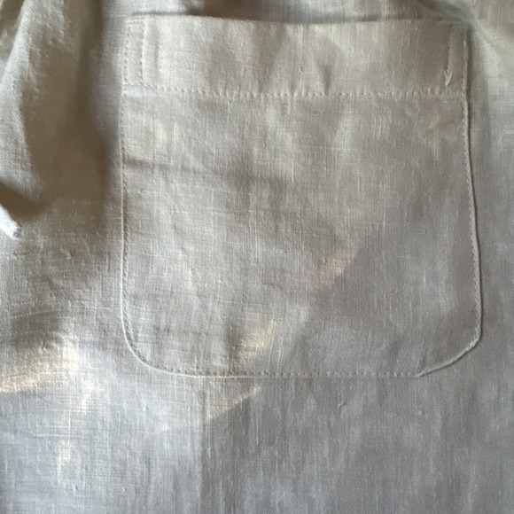 Garfield Marks 100% Linen Size 8 Natural Cropped Pants Drawstring Cropped - Picture 7 of 9
